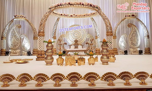 Boda tradicional Radha Krishna Palace Mandap Decoraciones DE BODA indias Mandap Estilo italiano Boda de oro Mandaps Set EE. UU. - Product Image 6