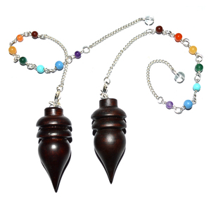 Comprar en línea Péndulos de chakra de palisandro tallados: Péndulos de chakra de palisandro tallados a la venta Péndulos de cristal curativos - Product Image 1