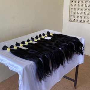 Extensiones de cabello humano a granel para mujer, Pelo trenzado con cutícula completa de la mejor calidad, pelo ruso Virgen sin procesar - Product Image 6