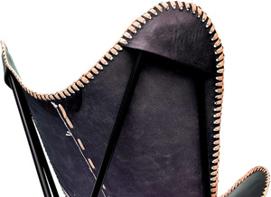 เก้าอี้หนังผีเสื้อทำด้วยมือสำหรับสำนักงานบ้านห้องนั่งเล่นเก้าอี้รับประทานอาหารกลางแจ้งพับได้สำหรับตกแต่ง - Product Image 4