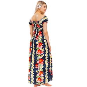 <span class=keywords><strong>Vestido</strong></span> Maxi de Moda <span class=keywords><strong>para</strong></span> <span class=keywords><strong>Mujer</strong></span>, con Hombros Descubiertos, Estampado Floral <span class=keywords><strong>Hawaiano</strong></span>, de Rayón, Informal, <span class=keywords><strong>para</strong></span> Verano, Playa y Vacaciones - Product Image 4