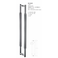 Pegangan pintu eksterior baja tahan karat 316-standar CE untuk kaca Tempered 10mm, Anti karat kelas laut, tersedia OEM