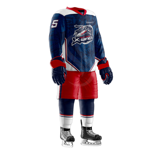 Uniforme de hockey sur glace de qualité supérieure 100% polyester respirant et anti-humidité avec options de logo personnalisé, nom d'équipe et design - Product Image 2