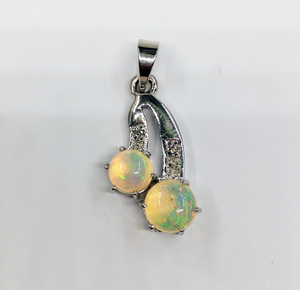 Everyday Wear 925 Sterling Silver Customization Lightweight <b>Opal</b> Low MOQ Supplier Pendants Gemstones Chain Trendy <b>Necklaces</b> - Product Image 3