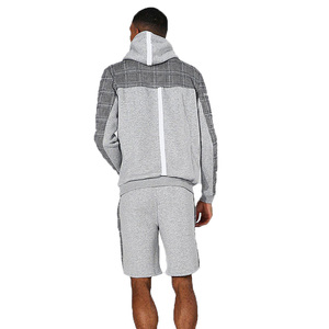 Sweat à capuche doublé en molleton pour homme, ensemble de printemps, de qualité supérieure, avec shorts de course, à cordon coulissant, - Product Image 5