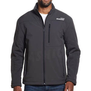 Veste à fermeture éclair en toile pour hommes avec col montant Service d'hiver OEM Veste à fermeture éclair personnalisable au design uni - Product Image 2