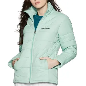 新しい卸売ジャケット暖かい軽量フード付きバブル女性用ベストチョッキ冬暖かいコットンベストロゴ付き