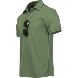 เสื้อยืดโปโลพิมพ์ลายสีโทนสองสีสำหรับผู้ชายเสื้อยืดกีฬาผ้าฟลีซสลิมฟิตเลือกได้ - Product Image 1