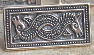 Concho de Cinturón Vikingo Sleipnir de Bronce, Cinturón Vikingo de Plata de Ley con Caballo Sleipnir - Product Image 5