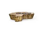 Table basse, pièce de centre de Table en or moulé, grand XL, en forme d'arbre, métal