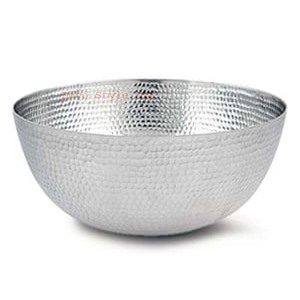 ชามโลหะใส่สลัดทุบเงิน - Product Image 1