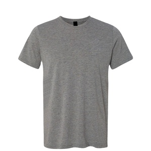 T-shirt surdimensionné à col rond et épaules tombantes pour hommes 100% coton personnalisé de haute qualité Streetwear côtelé design vierge - Product Image 1