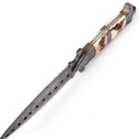 Magnifique couteau de chasse et de camping à lame fixe en acier Damas de qualité industrielle, fabriqué à la main, avec manche en corne de cerf