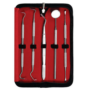 Kit de instrumentos quirúrgicos dentales de 5 piezas, fuente de alimentación Manual, raspador de dientes, juego de escalador de sonda de espejo bucal - Product Image 3