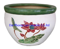 Pot de fleurs en céramique moderne éco-responsable en argile bleue et blanche fait à la main, pour l'intérieur/l'extérieur, pour la décoration de la maison, du jardin et de la pépinière