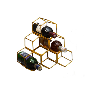 Porte-vin en fer forgé noir, support à vin OEM, Style nordique, 6 bouteilles, en forme personnalisée, à la mode - Product Image 1