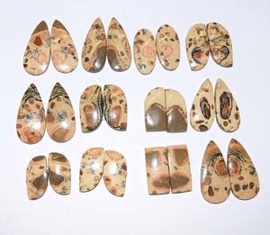 Cabujones de amapola Natural para hacer joyas, cabujones de jaspe, Gema Natural, tamaño libre - Product Image 2