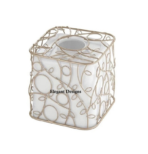 Boîte à mouchoirs décorative, en métal, de forme rectangulaire, faite à la main, styliste, meilleur vente, housse de luxe, vente en gros - Product Image 3