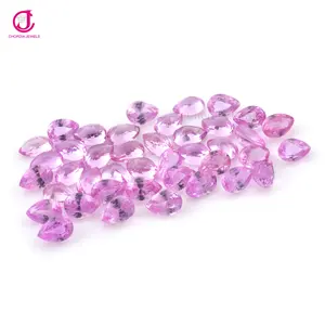 Otantik pembe safir Caliberated gevşek taş 5x3MM armut kesim kusursuz taş toplu toptan tedarikçisi hindistan