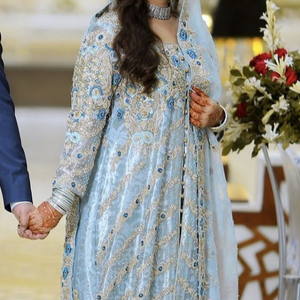 Robe ZARI à longueur au sol pour le mariage, princesse indienne/pakistanaise, longue robe brodée, 2022 - Product Image 1