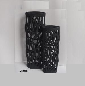 Black Metal Pot Decorative <b>Vase</b> in Mat Black Modern Decorative Metal Aluminium <b>Vase</b> <b>Set</b> <b>of</b> <b>3</b> Piece Home Decoration - Product Image 4