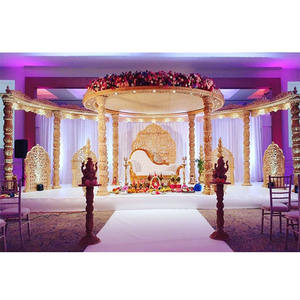 Hermosa boda hindú Mandap de madera NZ Impresionante boda tallada en madera Mandap Boda tradicional Artesanía de madera Mandap EE. UU. - Product Image 1