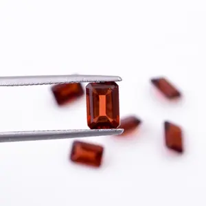 Natural Moçambique Garnet Gemstone Octagon Forma Passo Corte Pedra Bulk Gemstone Para Jóias Fazendo Garnet Esmeralda Corte Pedra Solta