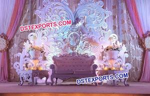 Accesorios de decoración de fibra de escenario de boda moderna, alas de fibra de escenario de boda asiática de EE. UU., decoración de alas de fibra de escenario trasero de boda, Australia - Product Image 2