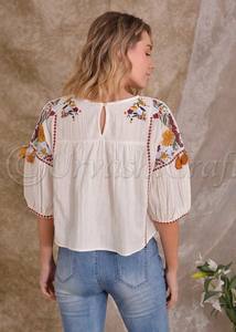 Ropa India cómoda para mujer, vestidos de manga corta con bordado Floral y borla, Túnica Sexy para playa - Product Image 2