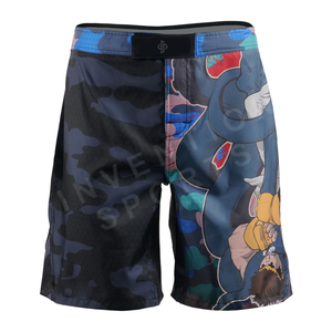 Hot Selling Custom <b>One</b>-Side Printed MMA <b>Shorts</b> for Men Durable Polyester-Spandex Blend Moisture-Wicking Martial Arts Wear Best - Product Image 1