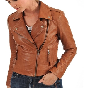 Chaqueta de Motocicleta de Cuero para Mujer, Diseño Nuevo y Personalizado, Ecológica, Impermeable, Transpirable y Resistente al Viento, para Invierno - Product Image 2