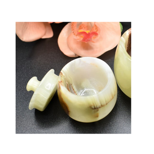 Maceta de mármol azul claro para azúcar, venta al por mayor - Product Image 5