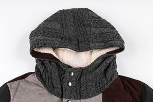 บอมเบอร์แจ็คเก็ตผู้ชาย,แจ็คเก็ตเบสบอลเสื้อโค้ทแฟชั่นทรงหลวมพิเศษ - Product Image 4