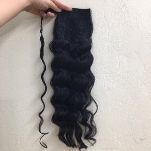 Queue de cheval à clipser en cheveux vierges vietnamiens de qualité supérieure, origine Nasa Hair, cuticules intactes, vente en gros, prête à l'emploi, noir ombré - Product Image 5