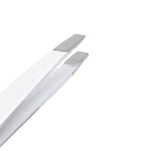 Pinzas multifunción para cejas y pestañas de acero inoxidable de alta calidad, herramientas de maquillaje personalizadas con punta inclinada - Product Image 3