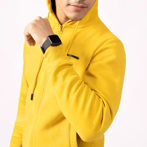 Venta al por mayor Sudadera con capucha Sólido Invierno Cremallera Manga larga Casual En blanco Fleece Pullover Liso Sudaderas con capucha - Product Image 3