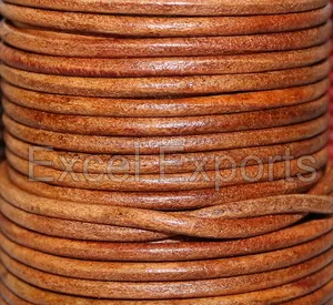 Produits en cuir vintage de qualité supérieure 2mm 3mm approvisionnement en gros pour bijoux tressage sac poignée décorations - Product Image 1