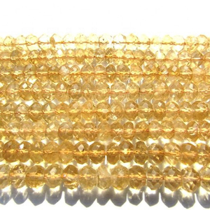 Citrine Rondelle Forme Plaine Perles De Pierres Précieuses En Vrac Faisant Des Bijoux Bracelet/Collier Prix De Gros Par Carat Naturel Certifié - Product Image 1
