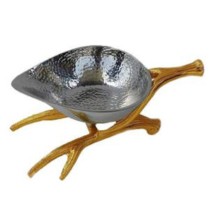 Branches gravées à l'or Offre Spéciale Noix de table décoratives et bols à collations Support en métal Pièce maîtresse - Product Image 1