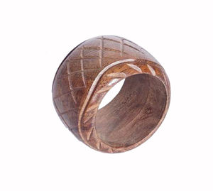 <b>WALNUT</b> WOODEN NAPKIN TISSUE RING FOR RESTAURANT <b>TABLE</b> DECORATIVE NAPKIN RING - Product Image 3