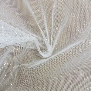 GP008 Taiwan 100% Nylon Evening Dress Bridal Sparkle Glitter Tule Stof
