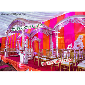 Mandap de Madera de Estilo Tradicional para Bodas, Mandap de Madera Elegante, Mandap Indio Simple para Bodas en Australia - Product Image 1