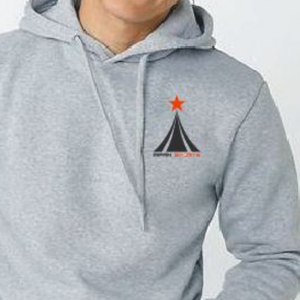 Pull-over à capuche basique 100% coton brodé pour homme Sweat-shirt d'hiver à motif solide avec col à capuche - Product Image 2