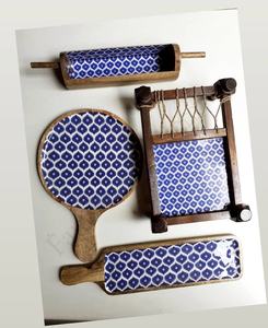 Bandeja Rectangular de madera Natural para desayuno, bandeja para servir café con asas, bandejas de madera para comida, venta al por mayor, 2022 - Product Image 4