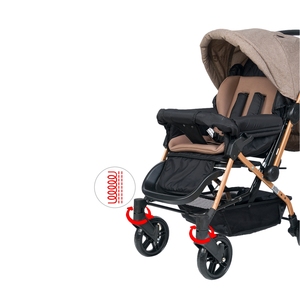 簡単に折りたためるベビーカー双方向ベビーカー多用途3レベルバックポジションベビーキャリアソフトインナーパッド5ポイント安全ロック - Product Image 4