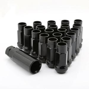 लूग m12x1.5 मिश्र धातु पहियों नट लॉक क्रोम रंग व्हील बोल्ट और कारों के लिए नट कैप - Product Image 3