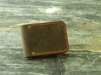 Cartera de Cuero Genuino Corta para Hombre, Impermeable, Minimalista, con Clip para Billetes, Regalo para Padrinos de Boda, Día del Padre