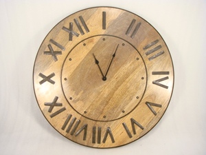 Horloge murale chiffre romain en métal forme ronde pour horloge murale suspendue décorative pour bureau à domicile - Product Image 5