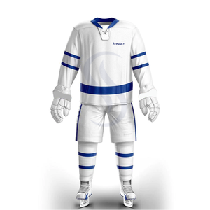 Uniforme de hockey sur glace de qualité supérieure 100% polyester respirant et anti-humidité avec options de logo personnalisé, nom d'équipe et design - Product Image 5