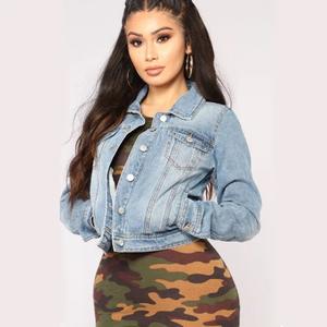 แจ็กเก็ตผ้ายีนส์ทรงสลิมฟิตสำหรับสตรีผ้าคอตตอน100% ไซส์ XL ออกแบบได้ตามต้องการสำหรับฤดูใบไม้ผลิ - Product Image 1